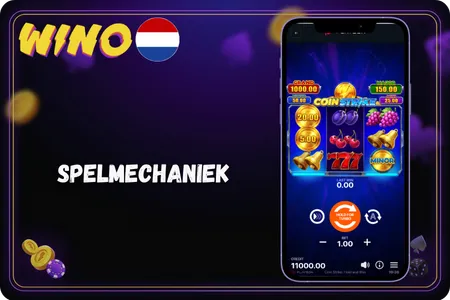 Coin Strike speelveld van 3x3 met geldmunten en het Strike symbool