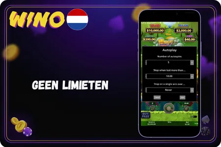 Huff N Puff op een smartphone met geopend autoplay-menu en Buy Pass-knop