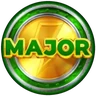 Coin Strike Major-jackpot, groene munt van 150x de inzet